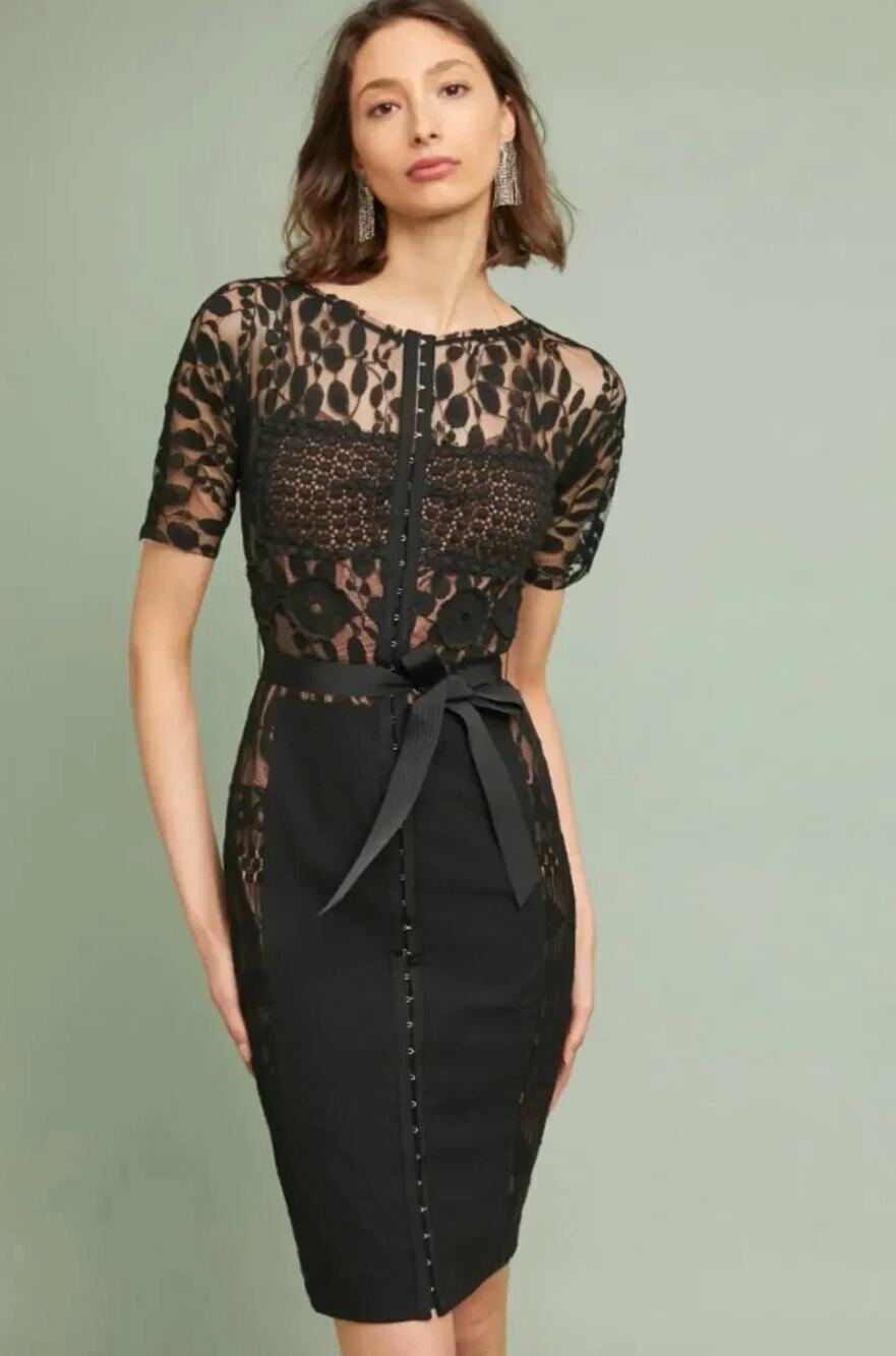 Beguile by Byron Lars for Anthropologie Lace Midi Dress